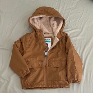 Carter's Brown Kids Raincoat with Fleece Lining